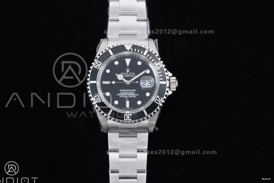 TMF Edition 904L Submariner No Rehaut SH3135 Best LN Steel 16610 Black SS Bracelet 1:1 on Engraving 0503